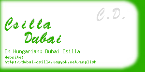 csilla dubai business card